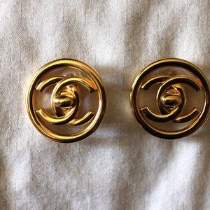 Chanel "Turnlock" earrings